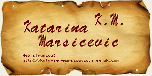 Katarina Maršićević vizit kartica